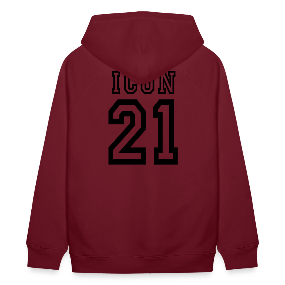 D 21 Organic Relaxed Hoodie - burgundy