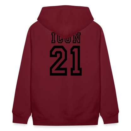 D 21 Organic Relaxed Hoodie - burgundy