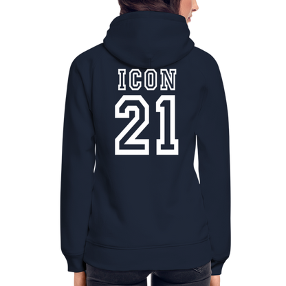 D 21 Organic Relaxed Hoodie - navy