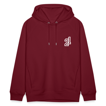 D 21 Organic Relaxed Hoodie - burgundy