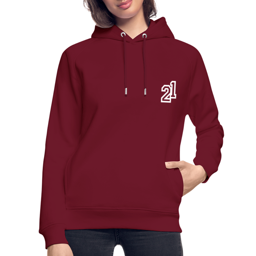 D 21 Organic Relaxed Hoodie - burgundy