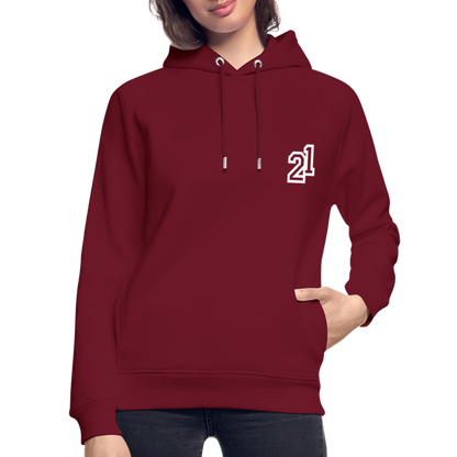 D 21 Organic Relaxed Hoodie - burgundy