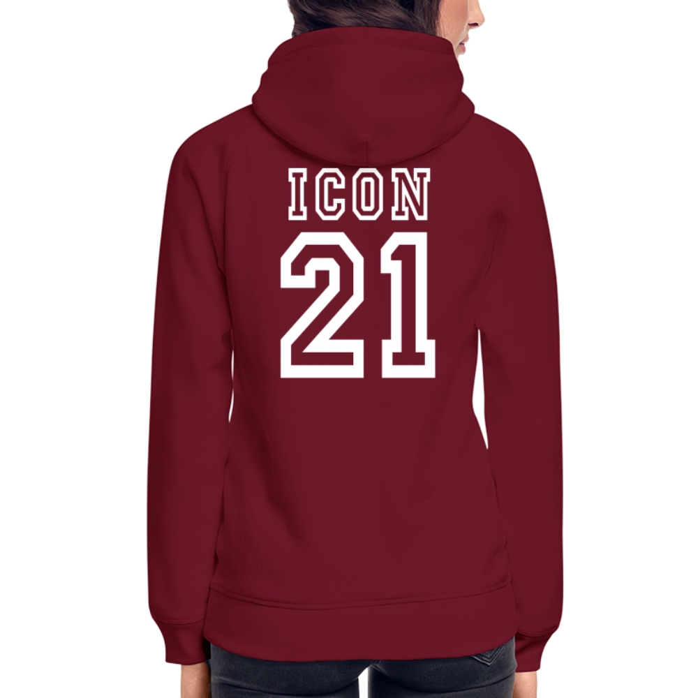 D 21 Organic Relaxed Hoodie - burgundy