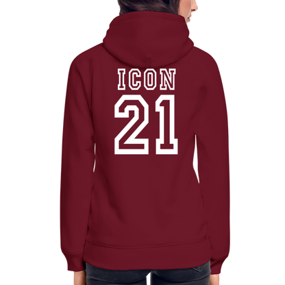 D 21 Organic Relaxed Hoodie - burgundy