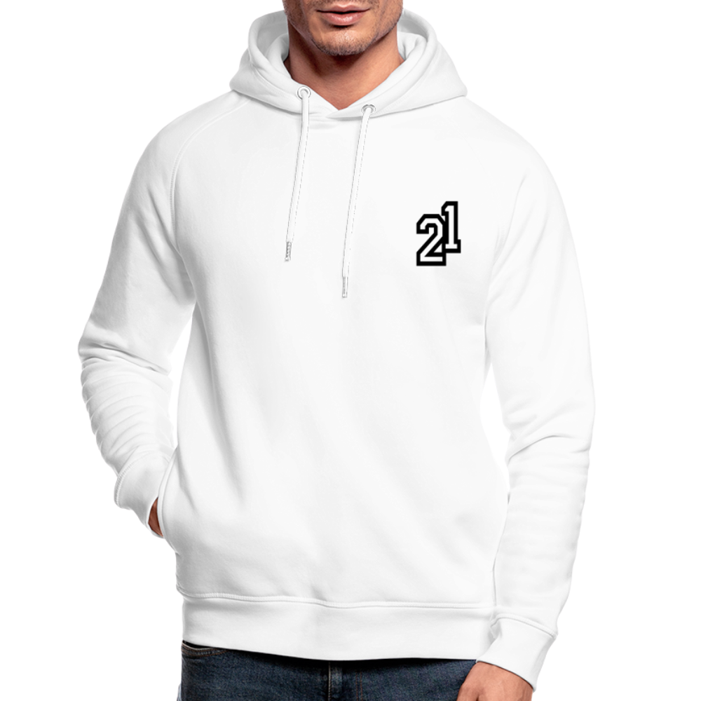 H 21 Organic Relaxed Hoodie - white