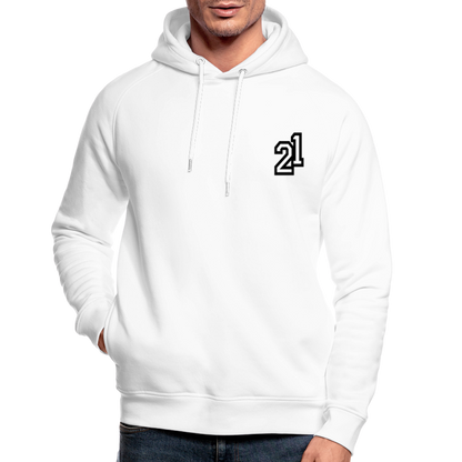 H 21 Organic Relaxed Hoodie - white