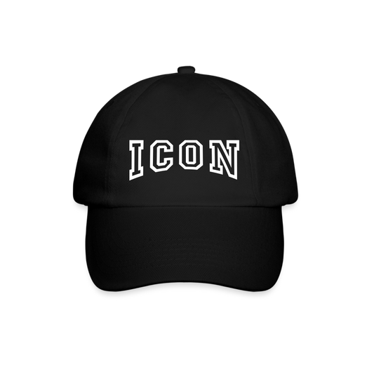 H Baseball Cap Curved Logo - black/black