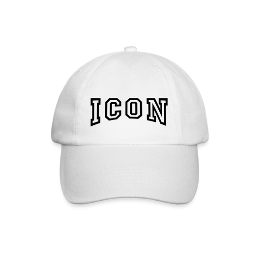 H Baseball Cap Curved Logo - white/white