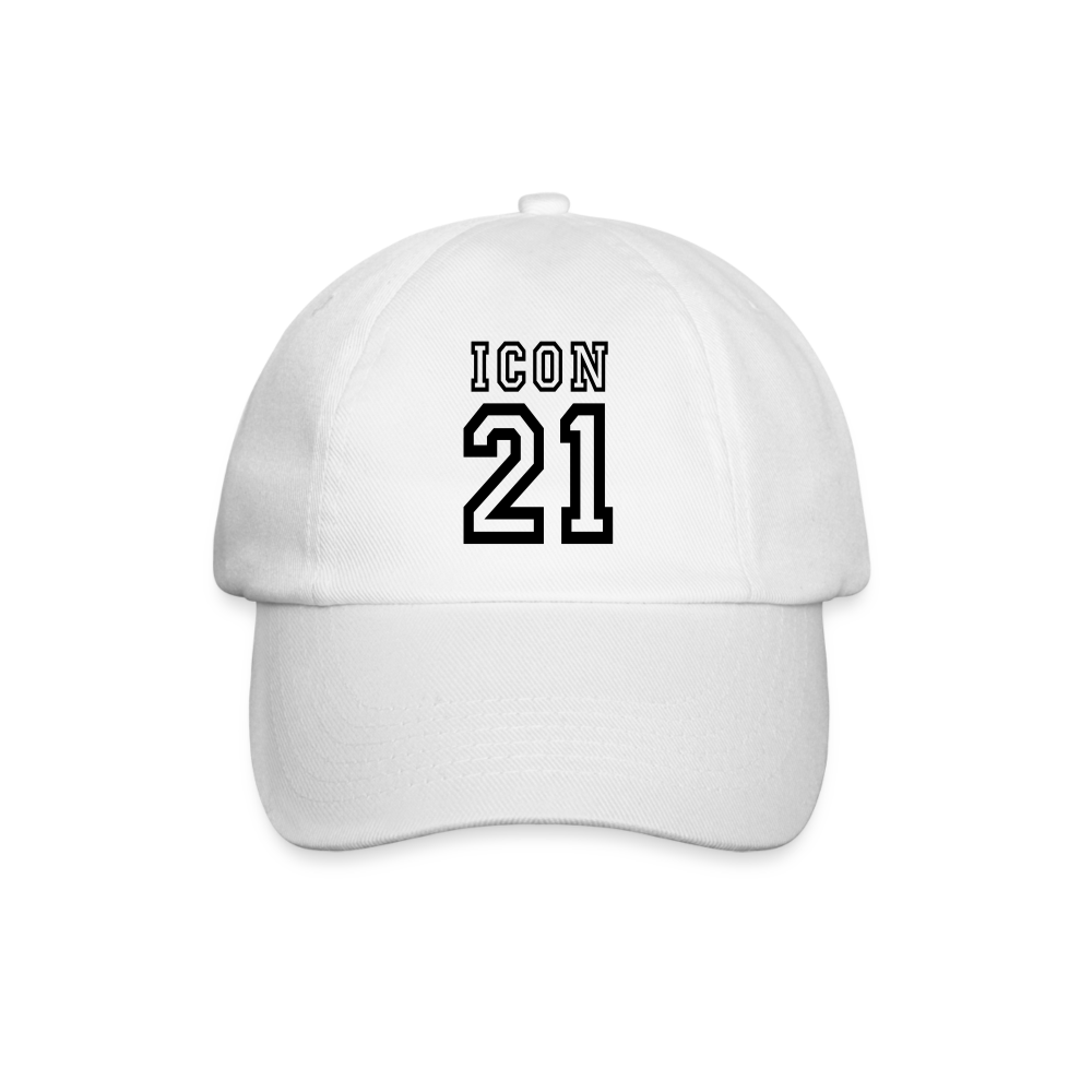 D 21 Baseball Cap - white/white