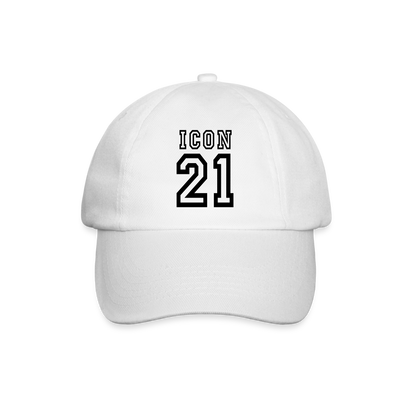 D 21 Baseball Cap - white/white