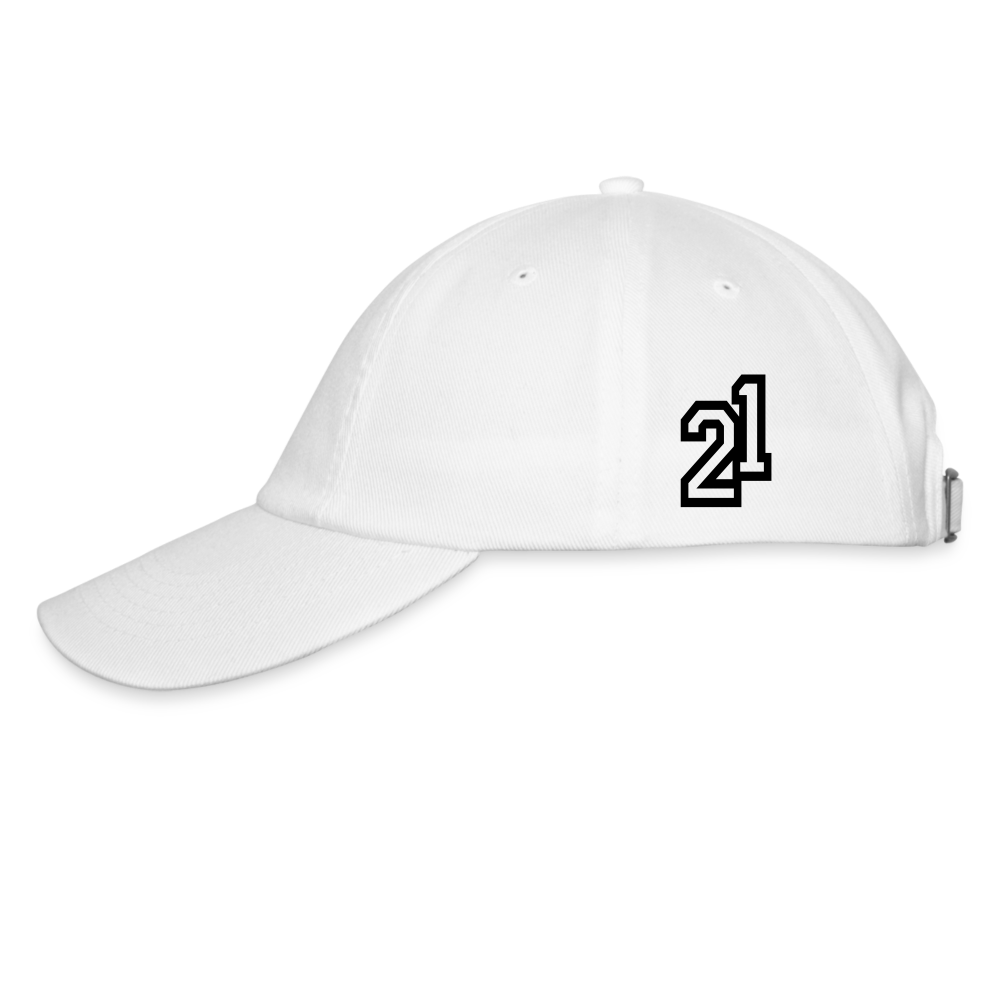 D 21 Baseball Cap - white/white