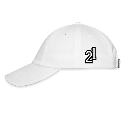 D 21 Baseball Cap - white/white